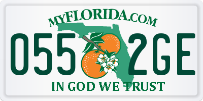 FL license plate 0552GE