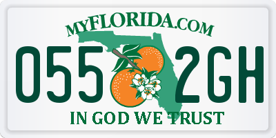 FL license plate 0552GH