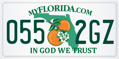 FL license plate 0552GZ