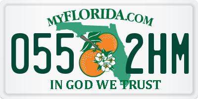 FL license plate 0552HM