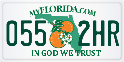FL license plate 0552HR