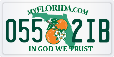 FL license plate 0552IB