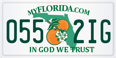 FL license plate 0552IG