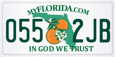 FL license plate 0552JB