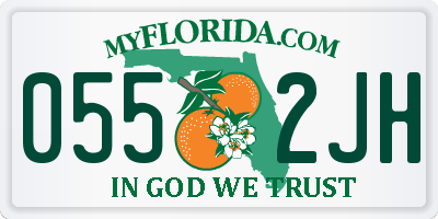 FL license plate 0552JH