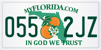 FL license plate 0552JZ