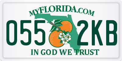 FL license plate 0552KB