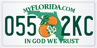 FL license plate 0552KC