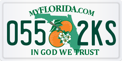 FL license plate 0552KS