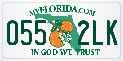 FL license plate 0552LK