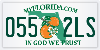 FL license plate 0552LS