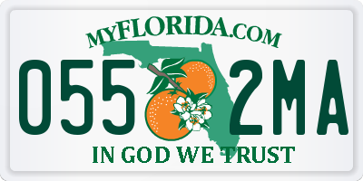 FL license plate 0552MA