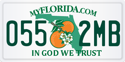 FL license plate 0552MB