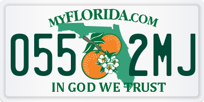 FL license plate 0552MJ