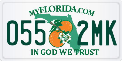 FL license plate 0552MK
