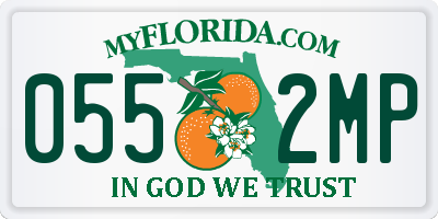 FL license plate 0552MP
