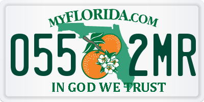 FL license plate 0552MR