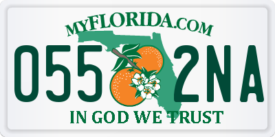 FL license plate 0552NA