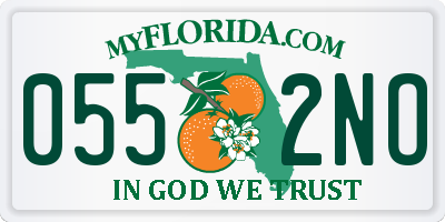FL license plate 0552NO