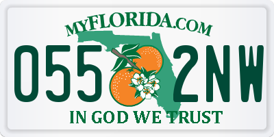 FL license plate 0552NW