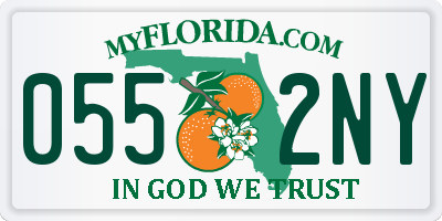 FL license plate 0552NY