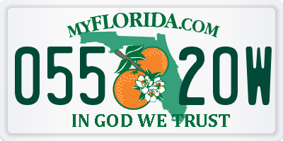 FL license plate 0552OW
