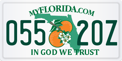FL license plate 0552OZ