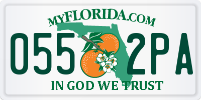 FL license plate 0552PA
