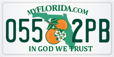 FL license plate 0552PB