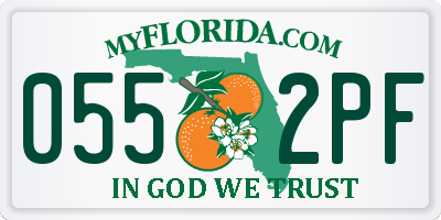 FL license plate 0552PF
