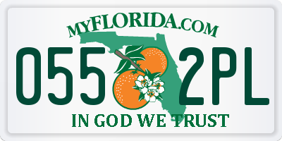 FL license plate 0552PL