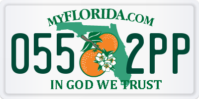 FL license plate 0552PP