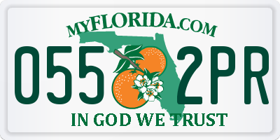 FL license plate 0552PR