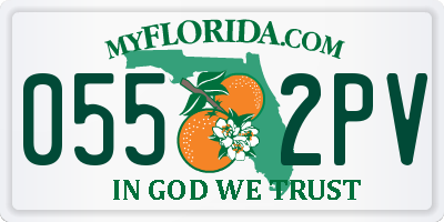 FL license plate 0552PV