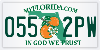 FL license plate 0552PW