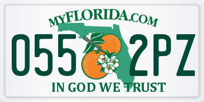 FL license plate 0552PZ