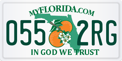 FL license plate 0552RG