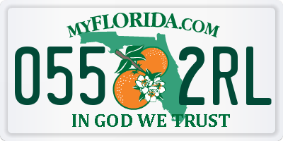 FL license plate 0552RL
