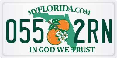 FL license plate 0552RN