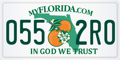 FL license plate 0552RO