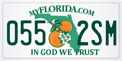 FL license plate 0552SM