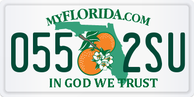 FL license plate 0552SU