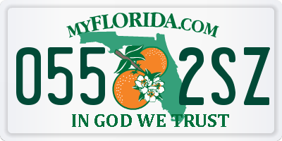 FL license plate 0552SZ