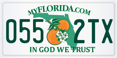 FL license plate 0552TX