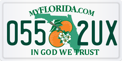 FL license plate 0552UX