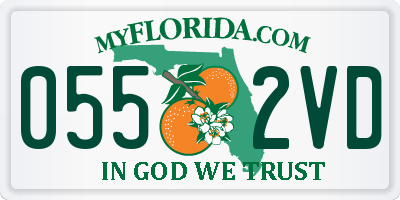 FL license plate 0552VD