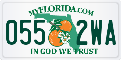 FL license plate 0552WA