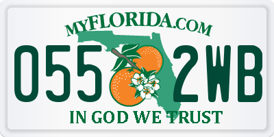 FL license plate 0552WB