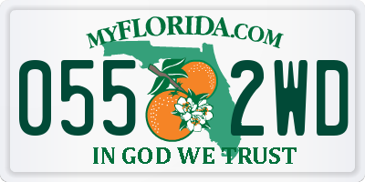 FL license plate 0552WD