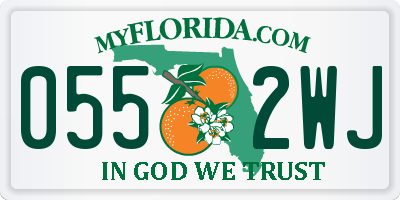 FL license plate 0552WJ